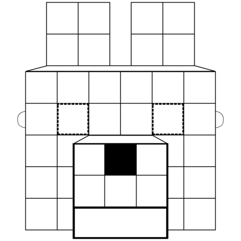 Minecraft Wolf Mask Coloring Page